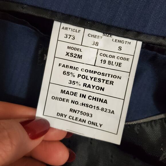 Karl Mitchell Microtech Performance Stretch Subtle Pinstripe Blazer Suit Jacket - Picture 11 of 11